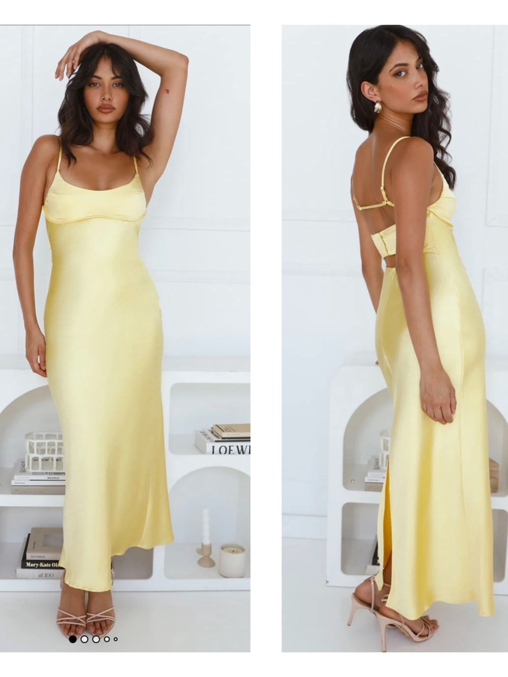 Hello Molly Bright Yellow Satin Dress